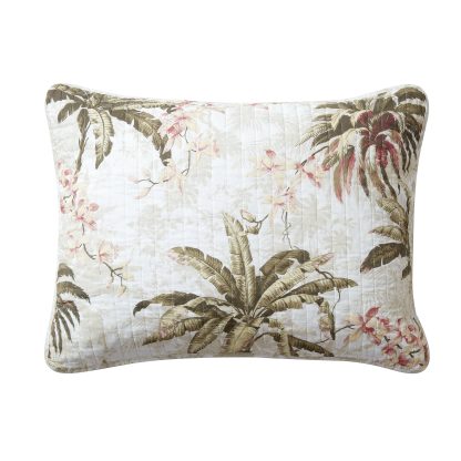Palm leaf print three-piece bedspread set - Image 5