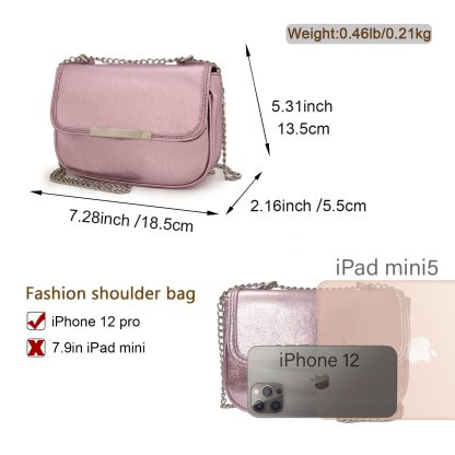 Dreamy pink and purple metallic crossbody bag - Image 5