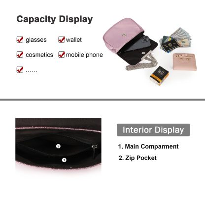 Dreamy pink and purple metallic crossbody bag - Image 4