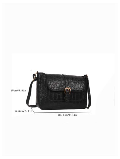Croc-embossed leather crossbody bag - Image 6