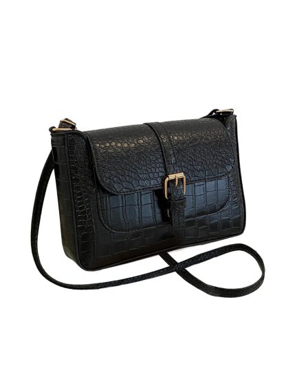 Croc-embossed leather crossbody bag - Image 5