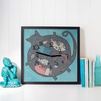Cute Cat Art Wall Clock