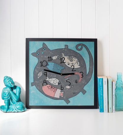 Cute Cat Art Wall Clock