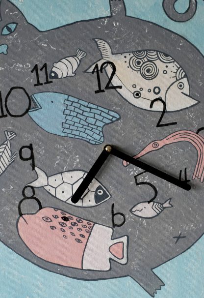 Cute Cat Art Wall Clock - Image 3