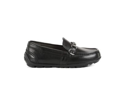 Men's Black Leather Buckle Loafers - Image 4