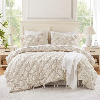 Textured Floral Quilted Bedding