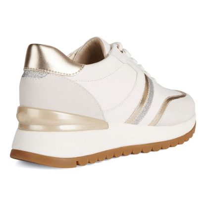 Women's white and gold embellished sneakers - Image 7