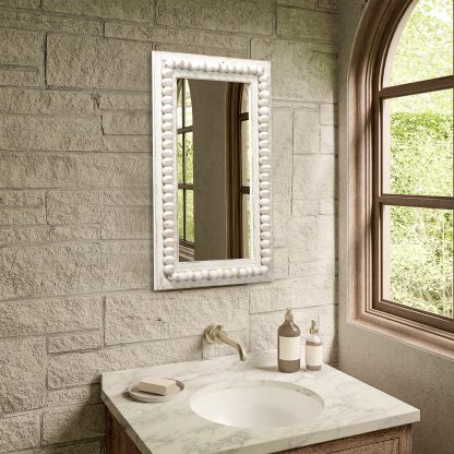 French pearl pattern decorative mirror - Image 3