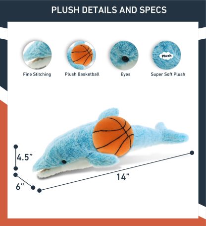 Basketball Dolphin Plush Toy - Image 2