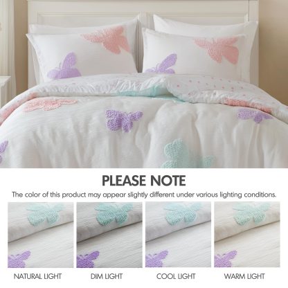 Pastel Butterfly Quilted Bedding - Image 4