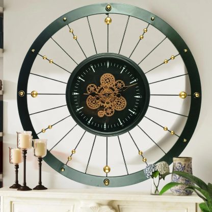 Retro artistic gear wall clock - Image 6