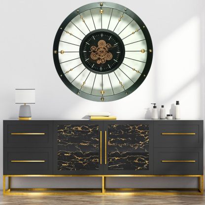 Retro artistic gear wall clock - Image 5