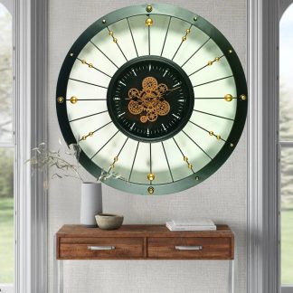 Retro artistic gear wall clock