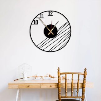 Abstract line art wall clock