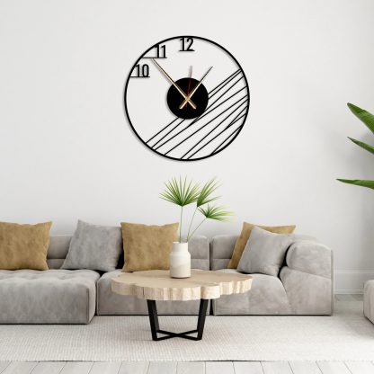 Abstract line art wall clock - Image 2