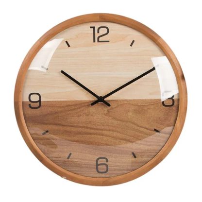 Nordic two-color wooden wall clock - Image 6