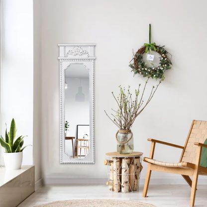 French retro carved full-length mirror - Image 9