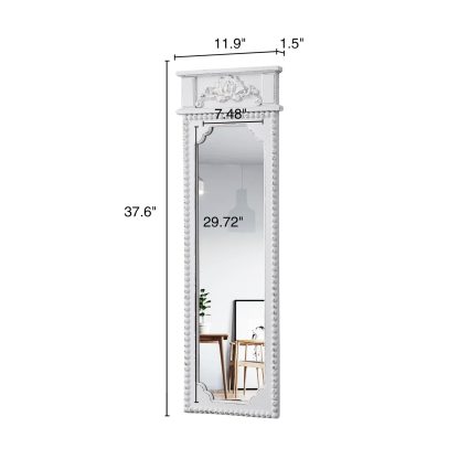 French retro carved full-length mirror - Image 7