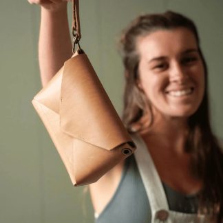 Handmade Leather Envelope Crossbody Bag
