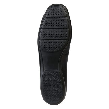 Women's Black Leather Ballet Flats - Image 3