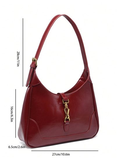 Vintage patent leather underarm bag - Image 6