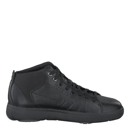 Men's black high-top leather sneakers - Image 6