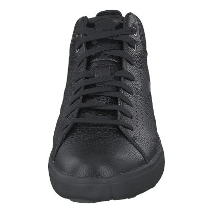 Men's black high-top leather sneakers - Image 4