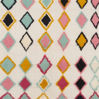 Moroccan style colorful diamond rug