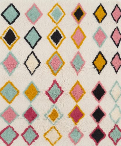 Moroccan style colorful diamond rug