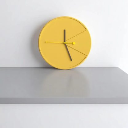 Creative yellow simple wall clock - Image 5