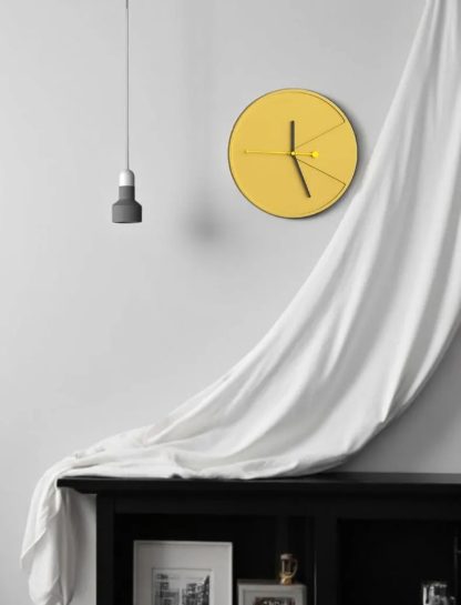 Creative yellow simple wall clock - Image 2