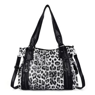 Wild leopard print multi-back women's bag