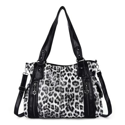 Wild leopard print multi-back women's bag
