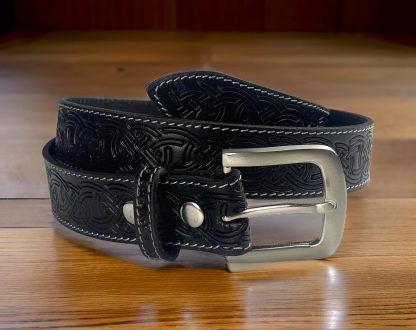 Celtic hand-carved leather belt - Image 9