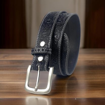 Celtic hand-carved leather belt - Image 7
