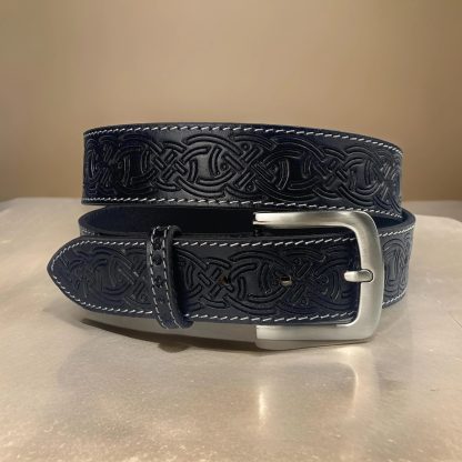 Celtic hand-carved leather belt - Image 2