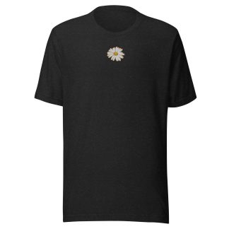 Light blue daisy embroidered T-shirt