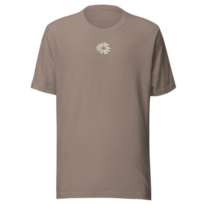 Light blue daisy embroidered T-shirt - Image 2