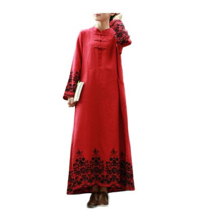 Embroidered buttoned long skirt - Image 7