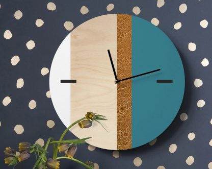 Spliced wooden wall clock - Image 6