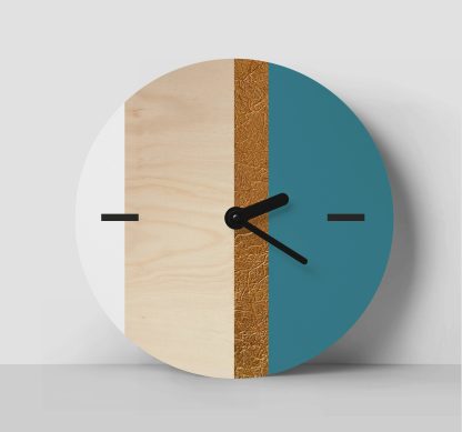 Spliced wooden wall clock - Image 3