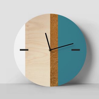 Spliced wooden wall clock
