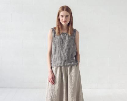Women's Linen Plaid Vest - Image 5