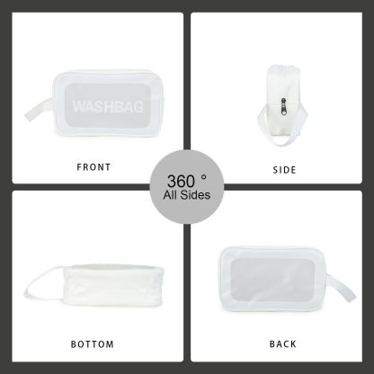 Transparent portable storage toiletry bag four-piece set - Image 9