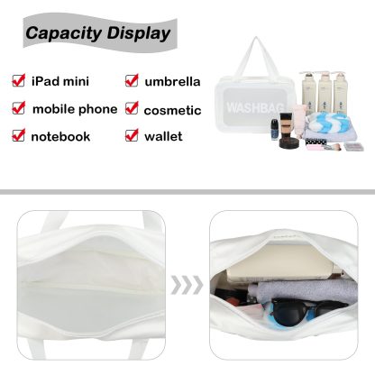 Transparent portable storage toiletry bag four-piece set - Image 5