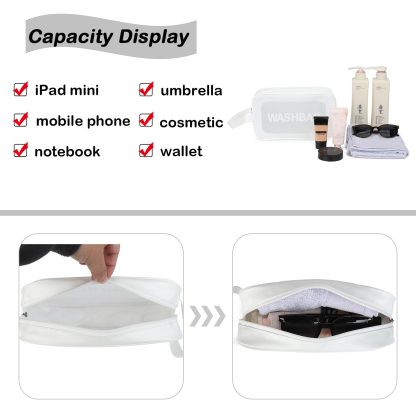 Transparent portable storage toiletry bag four-piece set - Image 4