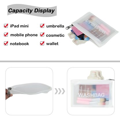 Transparent portable storage toiletry bag four-piece set - Image 3