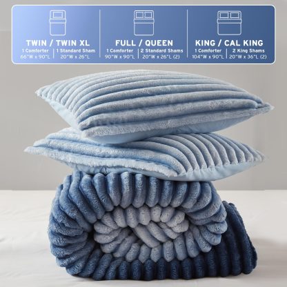 Gradient texture plush bedding - Image 7