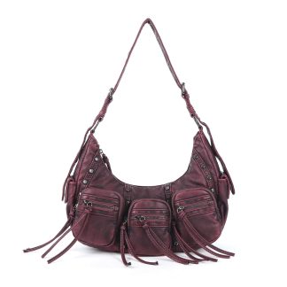 Vintage distressed tassel underarm bag