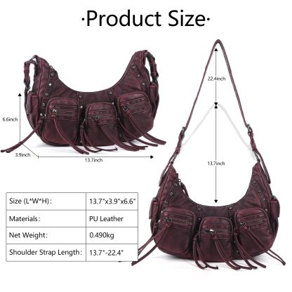 Vintage distressed tassel underarm bag - Image 8